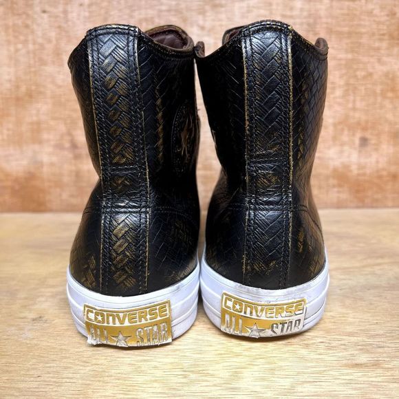 Converse High-Top Sneakers Black and Gold - Picture 4 of 9
